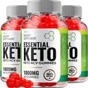 (3 팩) 에센셜 케토 ACV Gummies - 고급 공식 Essential Keto + ACV Weight Management Gummies Apple Cider Vinegar Keto Essential Dietary 보충 리뷰 비타민 B12 B6 (180 Gummies)