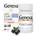 Genexa Cold Crush | 성인용 멀티스팸플릿 기침 및 냉간 구호 | 유기농 베리 맛 | 유기농 & 비 GMO 인증 | Homeopathic Remedy Made Clean | 60 체임블릿