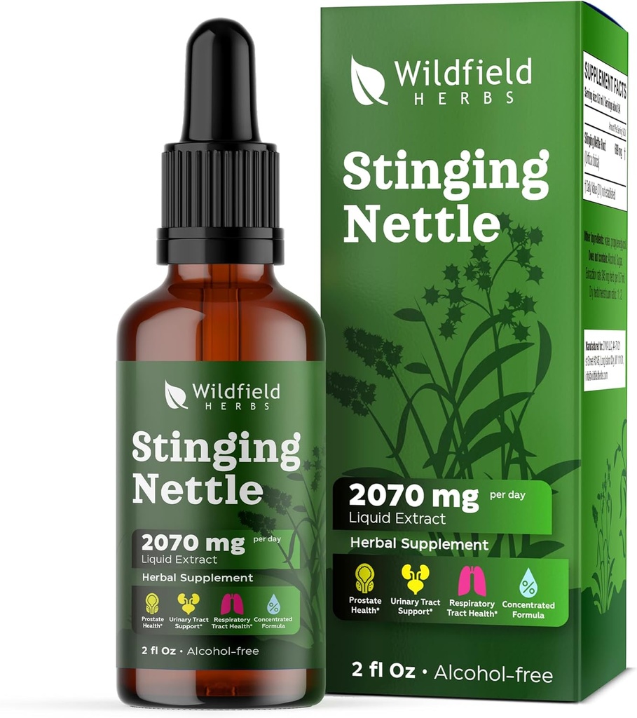 Sting Nettle 뿌리 추출물 하락 2000mg (Urtica dioica L.) 초본 보충교재는 캡슐, 1 달 공급, 84의 서빙, 알콜 자유로운 Tincture 보다는 더 나은 흡수합니다 - 1개 Oz의 팩