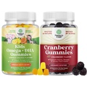 식물의 묶음은 여성과 남성을 위한 아이와 자연적인 크랜베리 Gummies를 위한 Omega 3 Gummies를 기초를 두었습니다 - 시각 Immunity와 초점 지원을 위해 - Urinary Tract 건강 Kidney 지원 방광 및 면제를 위해