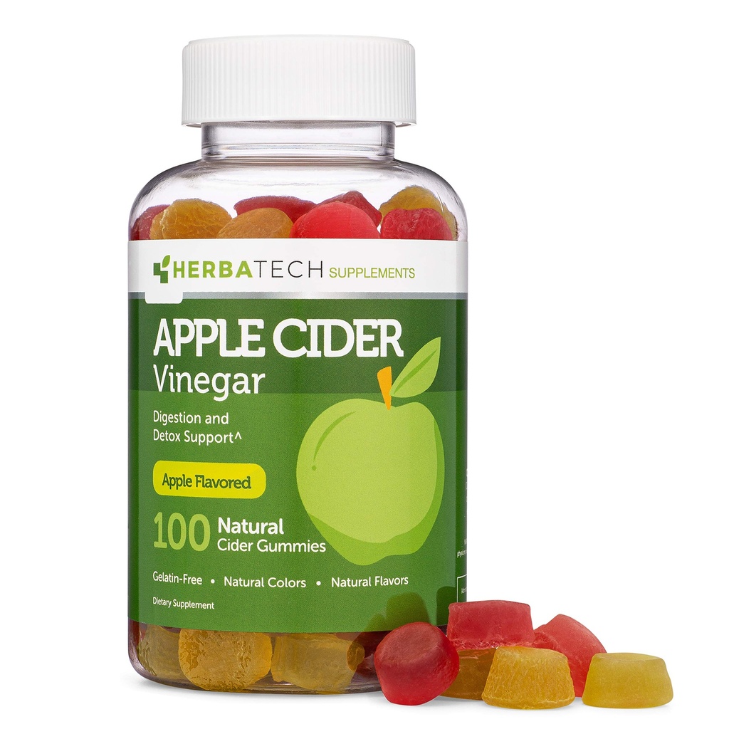 Apple Cider Vinegar Gummies (Keto Friendly) with Mother (100 Gummies, Extra Large Bottle) for Digestion and Detox, Ginger Dry Extract (Chewable, 미국에서 만든 글루텐 무료)