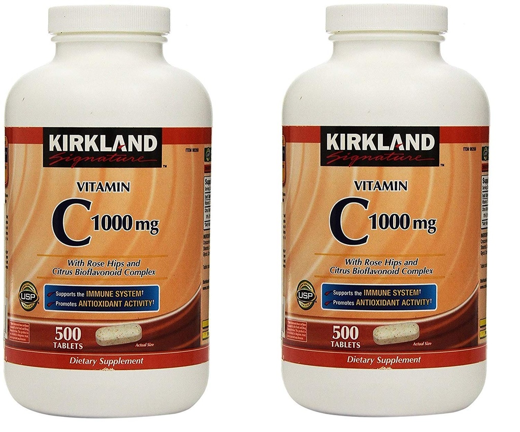 로즈 Hips와 Citrus Bioflavonoid Complex (1000 mg)를 가진 Kirkland 비타민 C