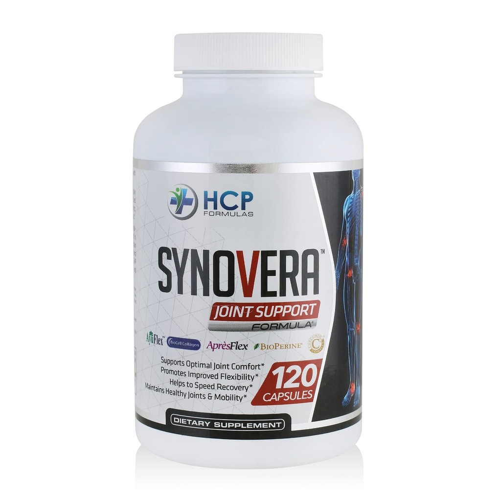 Synovera - Turmeric Extract & Collagen - Mobility & Flexibility - 건강한 관절, Tendon, Ligament 및 Synovial 티슈 - 다이어트 보충 - 120 모자