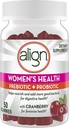 Align 여자의 Prebiotic Probiotic 보충교재 Gummies, 크랜베리 50 Ct