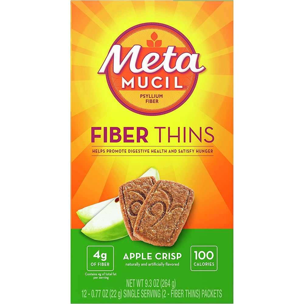 Metamucil MultiGrain 섬유 웨이퍼 Apple Crisp - 12 ct, 2 팩
