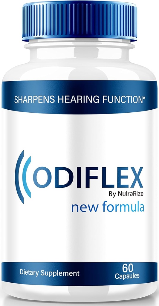 NutraRize Odiflex 캡슐, 프리미엄 귀 건강 공식, 안 귀를 보호하기위한 모든 자연 보충, 공식 보청기 지원 알약, Odi Flex 리뷰 (60 캡슐)