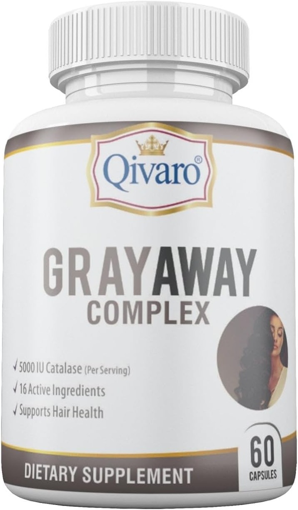 Gray Away Complex - 고급 유니섹스 보충 - 남성과 여성을위한 역 회색 - 60 캡슐