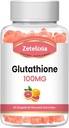 2 팩 Glutathione 교원질 Gummies, 비타민 C를 가진 교원질 Gummies, 여자를 위한 Glutathione 보충교재, 머리 피부 못 근육 & 합동, 노화 방지, Vegan, 설탕 자유로운, 포도 과일 풍미, 120 조사