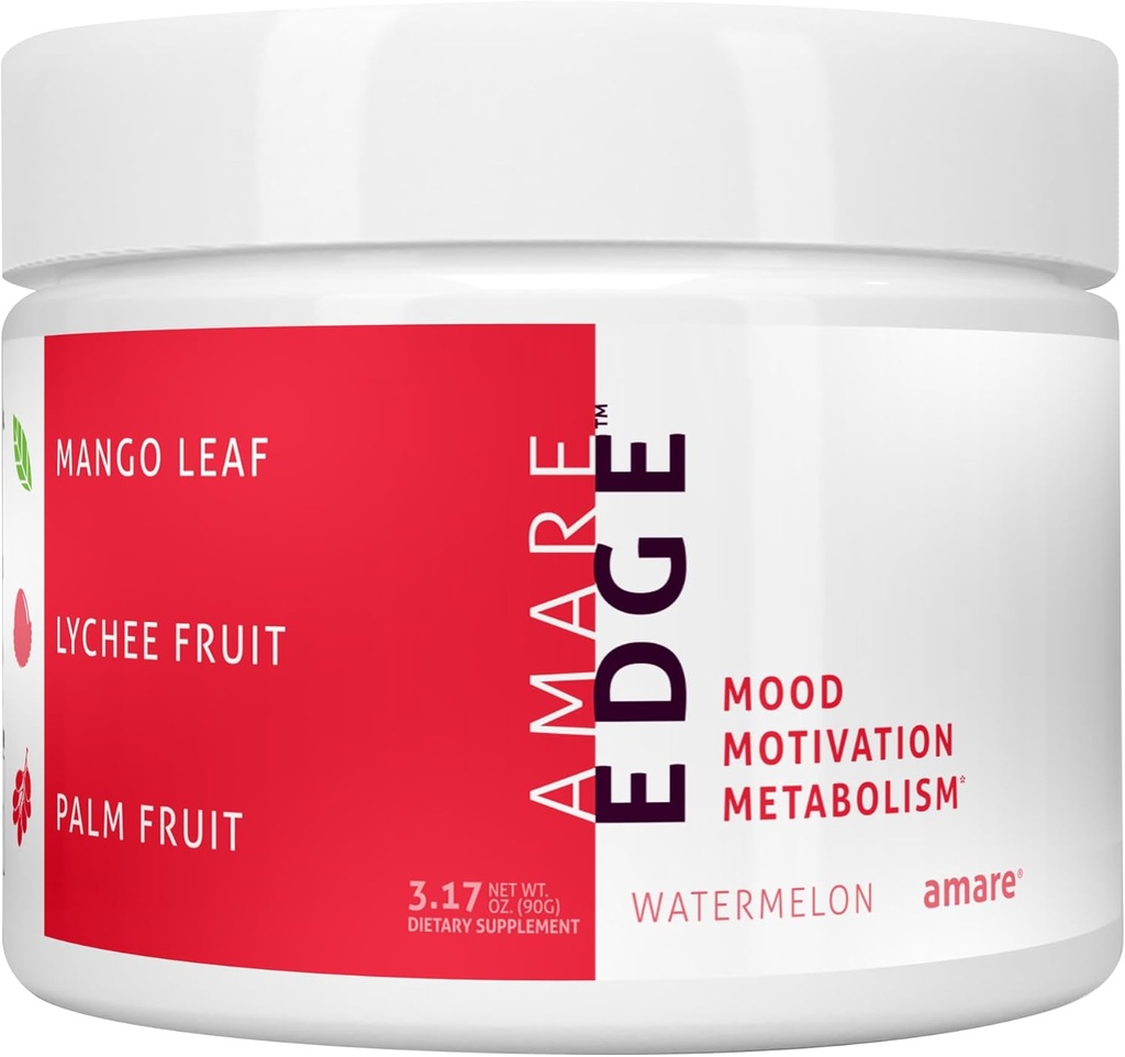 Amare Edge Watermelon에 있는 Endurance와 Motivation를 위한 모든 자연적인 Nootropic 분말 음료