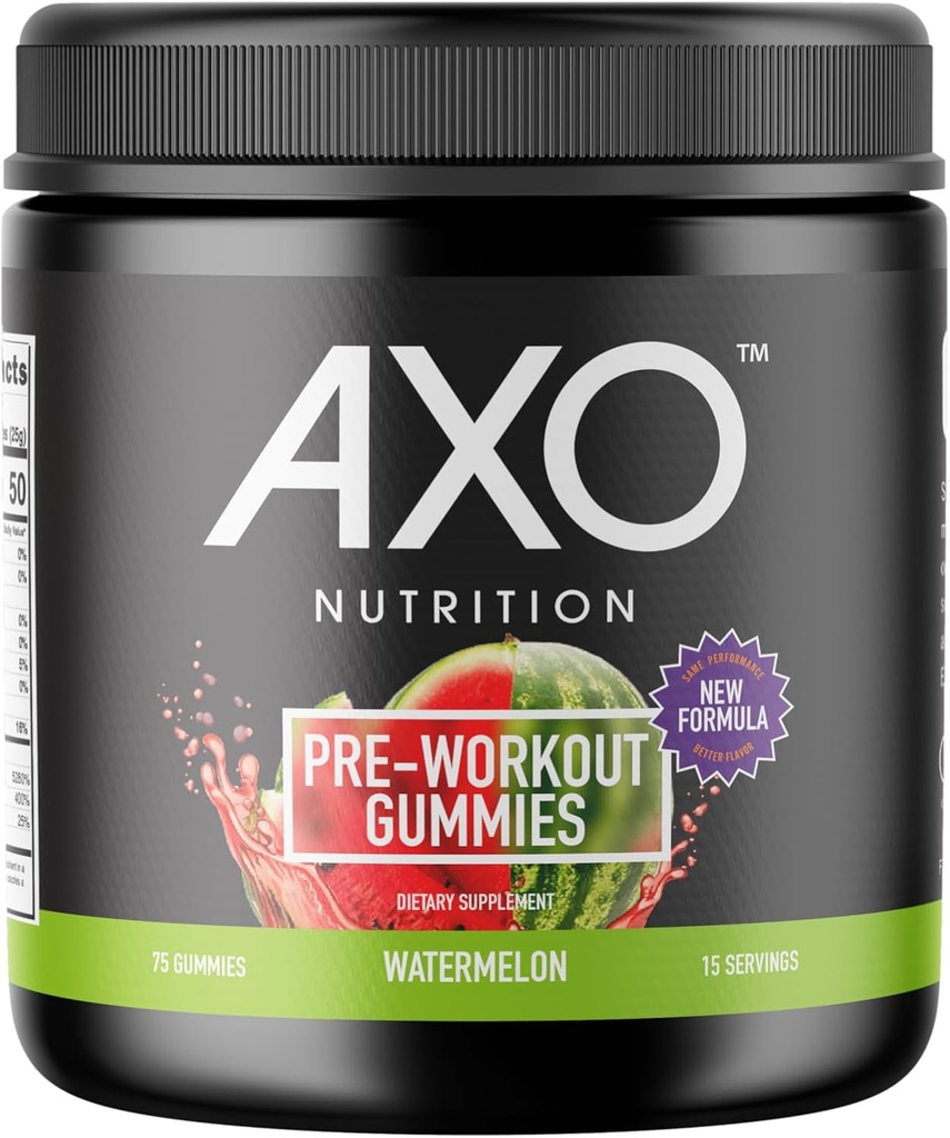 전 운동 에너지 Gummies, 수박 맛, 75 Gummies, 1 개 Caffeine, 알파 GPC, B12, Chromium Picolinate, L-Theanine, Vegan, Non-GMO, Nut-Free, 글루텐 자유로운