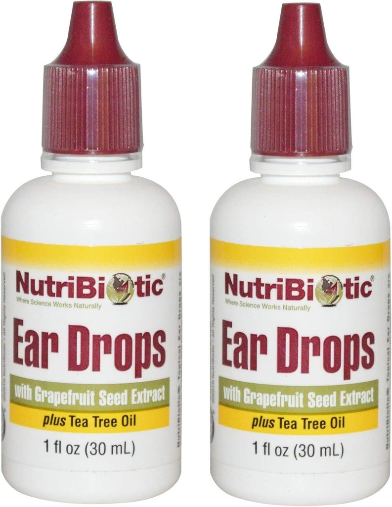 Grapefruit Seed Extract와 Tea Tree Oil (Pack of 2), 1 Oz 각각을 가진 NutriBiotic Ear Drops