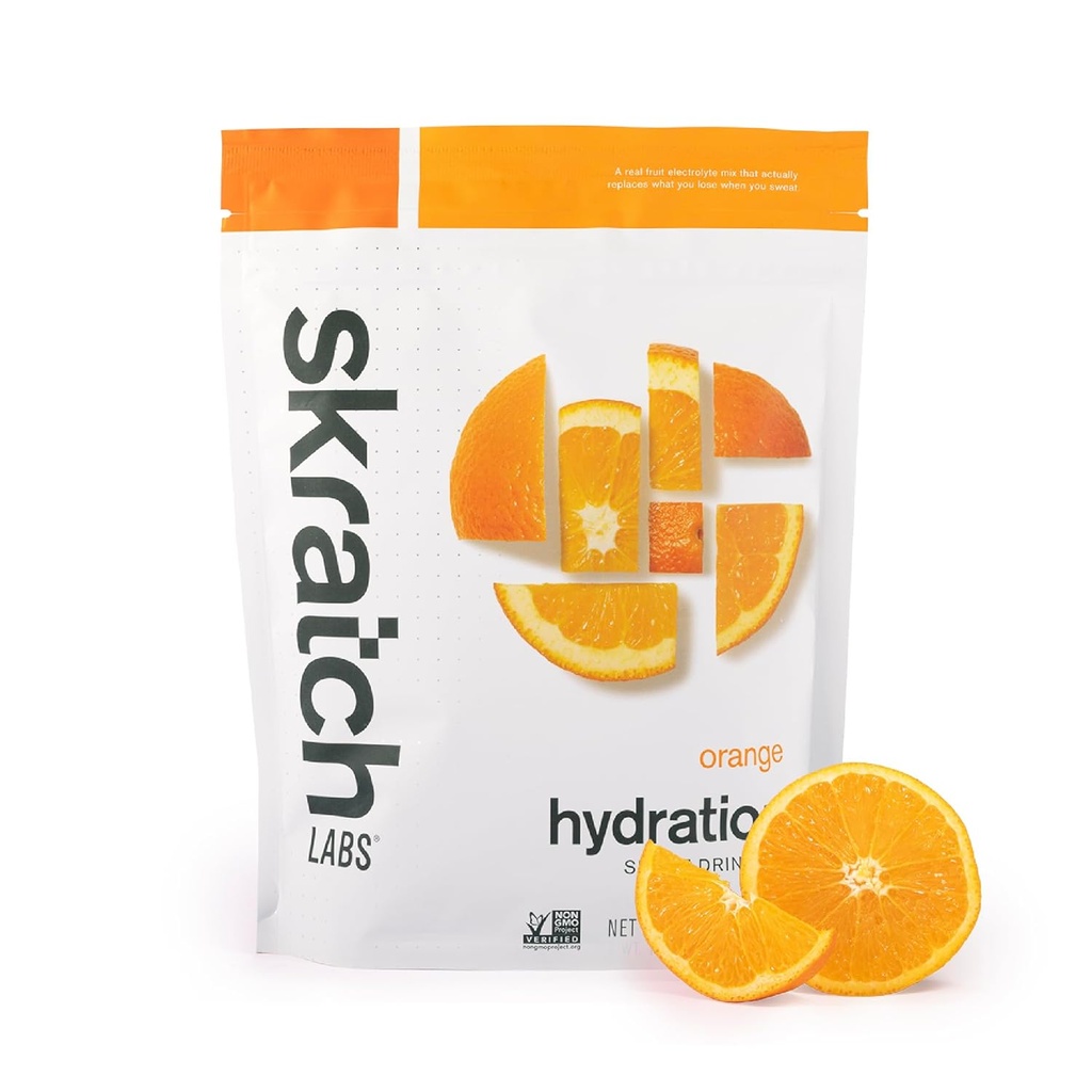 Skratch Labs Hydration Powder | 스포츠 드링크 믹스 | 운동용 전동 파우더, 내구시간 및 성능 | 오렌지 | 20 인분 | 비 GMO, 비건, 코셔