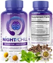 밤 Chill Sleep Supplement - 60 캡슐 - Magnolia Bark 및 L-Theanine Supplement의 DHH-B와 완벽하게 수면 지원 - 스트레스 Calm Mood 지원 - MaxLife Naturals의 성인을위한 수면 알약