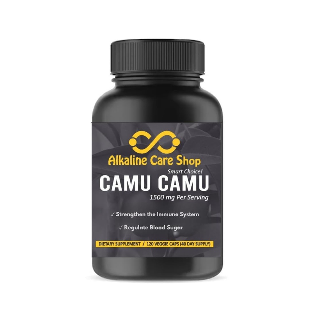 알칼리 관리 | Camu Camu 캡슐, 1500mg의 비타민 C |100% 자연, 전체적인 음식, 위장을 가진 비 GMO 보충교재 |Immune와 교원질 지원 (120의 Veggie 캡슐)를 위해