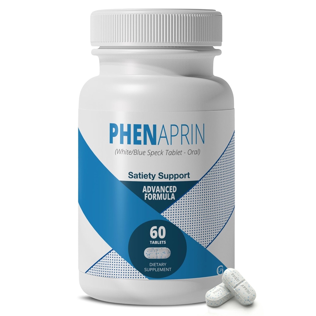 PhenAprin 체중 감량 및 에너지를위한 고급 다이어트 알약 - 멀티Pathway Appetite Suppressant & Men & Women을위한 Thermogenic 지방 버너 - Metabolism Booster, Food Noise & Cravings Support - 60 정제