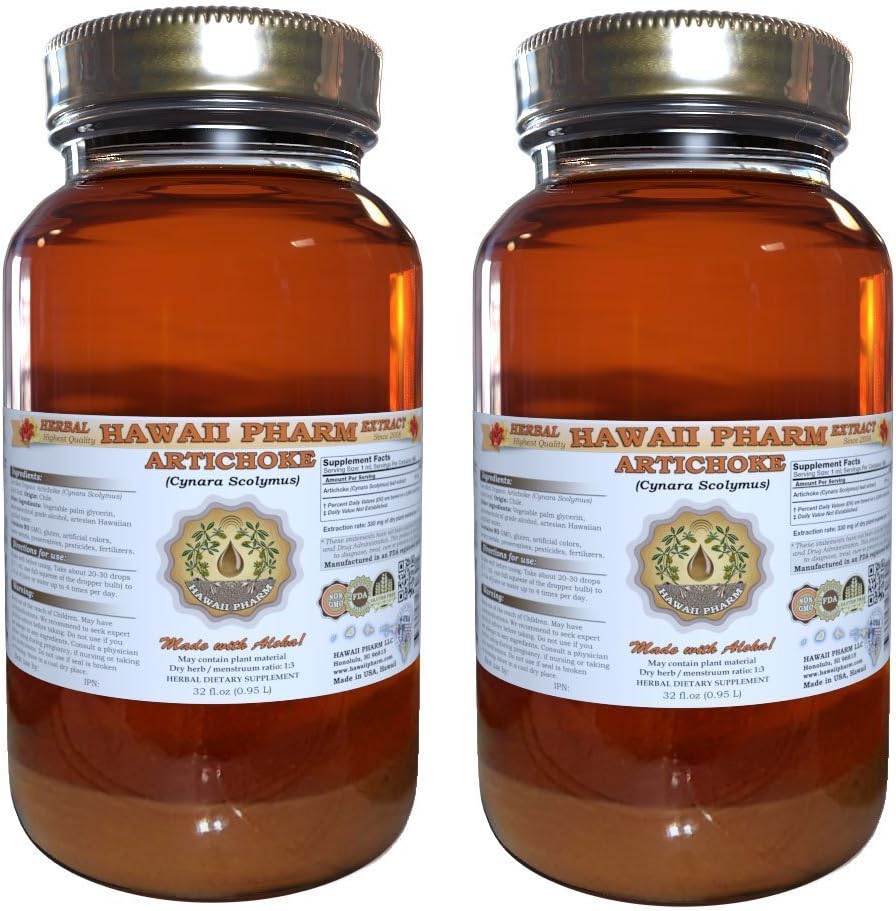 Artichoke 액체 추출물, 유기 Artichoke (Cynara scolymus) Tincture 2x32 oz Unfiltered
