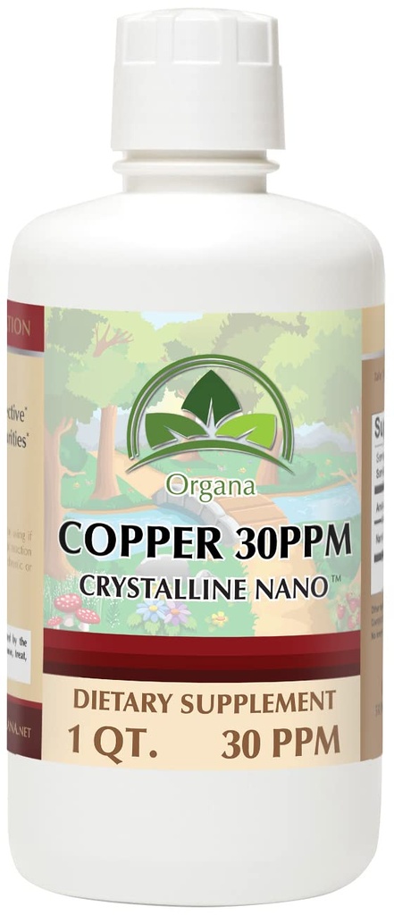 Organa 순수한 크리스탈 액체 구리 보충교재 - 30 PPM - 콜로이드 무기물