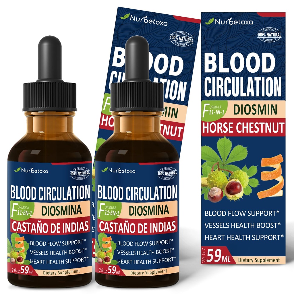 혈액 순환 하락, 혈액 교류, 압력 & 심장 건강 W/Horse Chestnut 추출물 액체를 위한 Nitric 산화물 보충교재. Castaño de Indias y Diosmina para la Circulacion y Varices. 4 온스