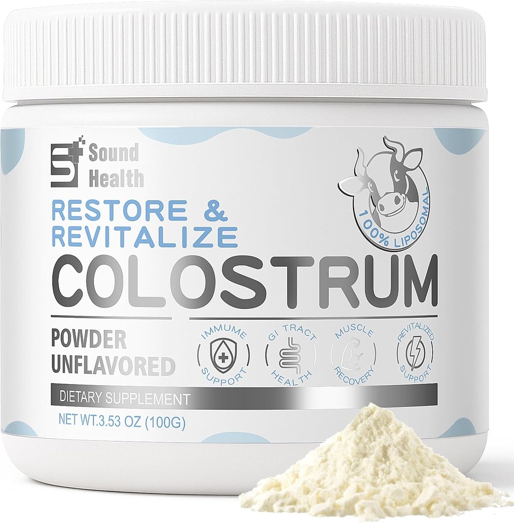 인간을 위한 Colostrum 보충교재 분말 - Gut 건강을 위한 유기 Bovine Colostrum 보충교재, 머리 성장, 면역 지원 - Unflavored (50의 서빙)