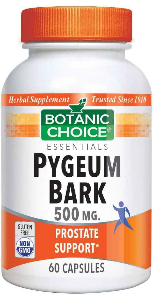 식물성 선택 Pygeum Bark 500 mg, 60 캡슐