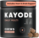 Kayode Daily Multi - Dog Multivitamin & Superfood Chew. Nutrient Gaps를 채우십시오. 합동, 소화, 심장, 뇌, 유린 및 더 많은 것을 돕습니다. Nutrients Dog Food Misses를 추가하십시오. Puppies Too를 위해 중대한.