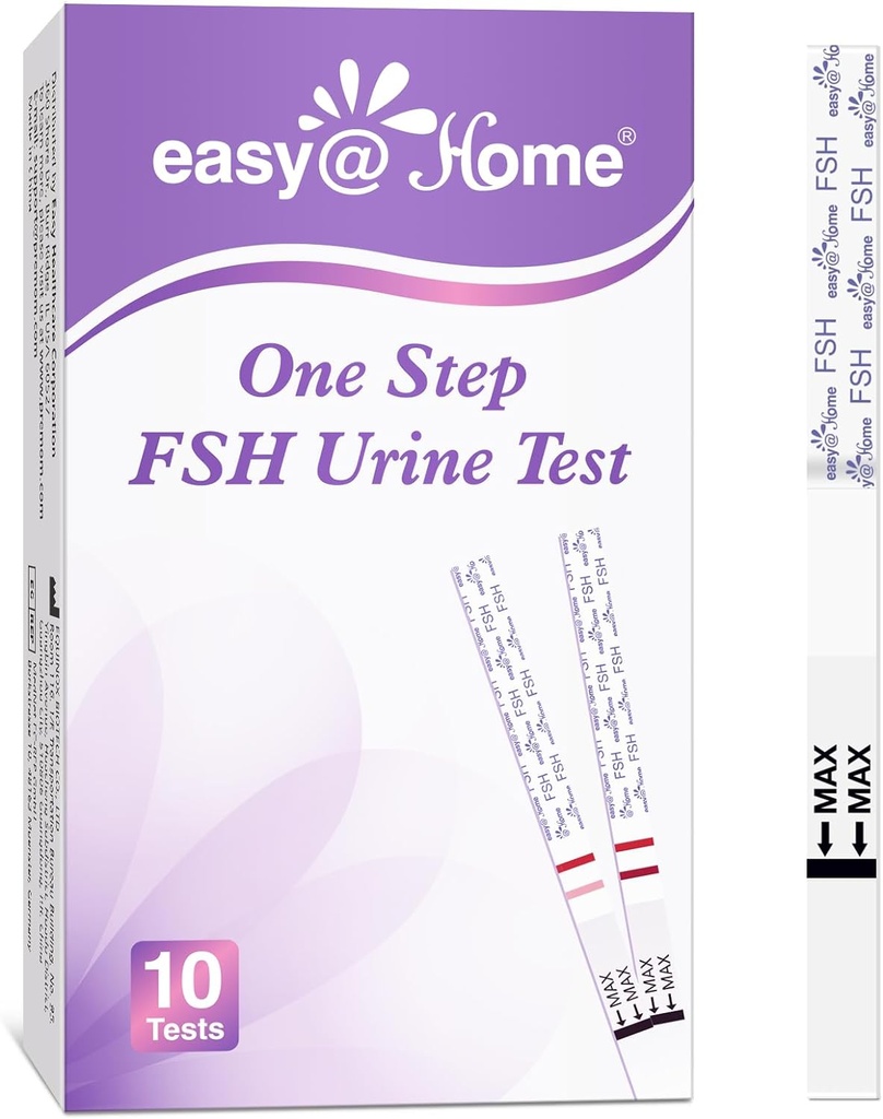 Easy@Home FSH Test Kit: 10 FSH Test Strips for Women – 트랙 호르몬 레벨 및 지원 Fertility Planning at Home