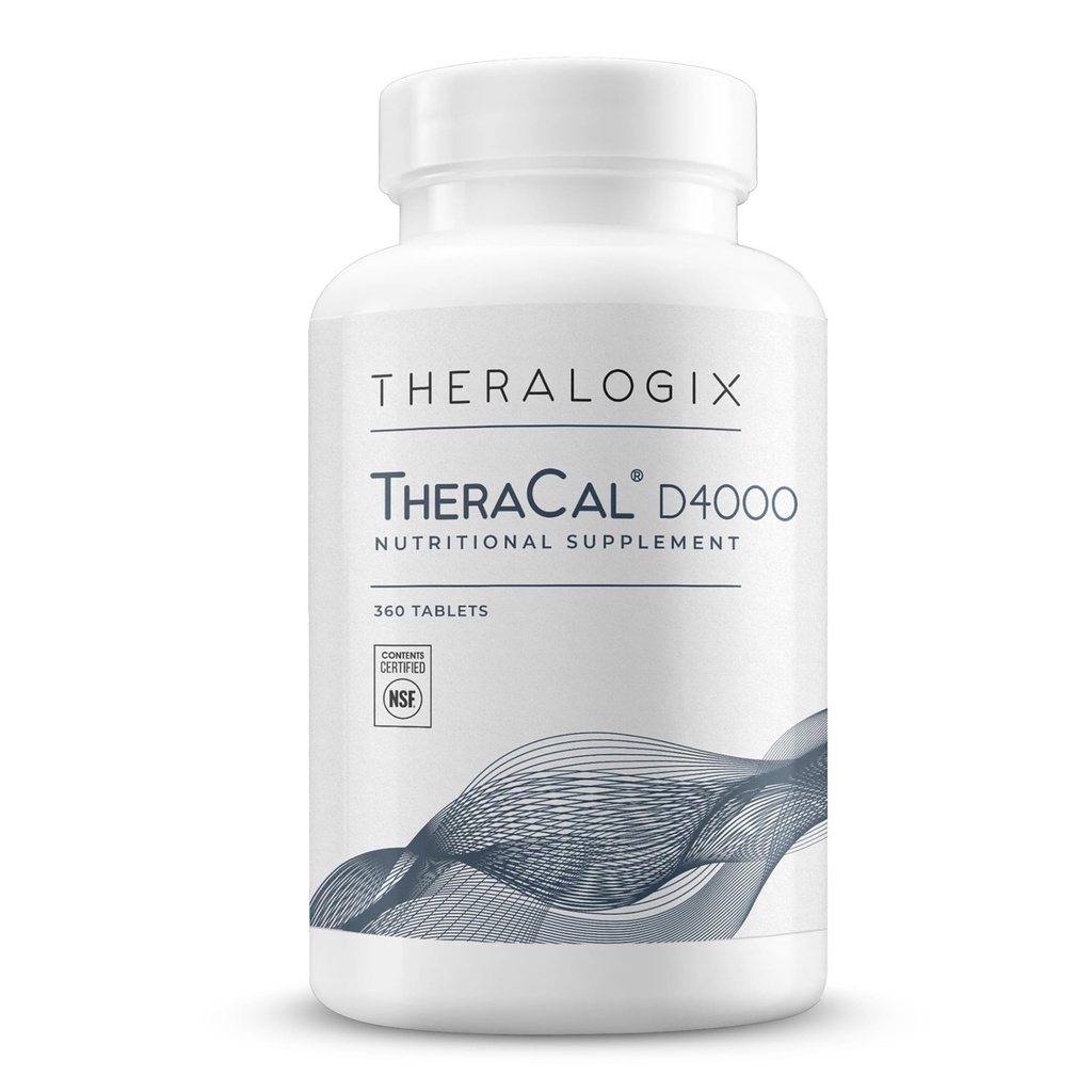 Theralogix TheraCal D4000 - 칼슘, 마그네슘, 비타민 D3, 비타민 K2 및 Boron * - 90 일 공급 - NSF 인증 - 360 정제