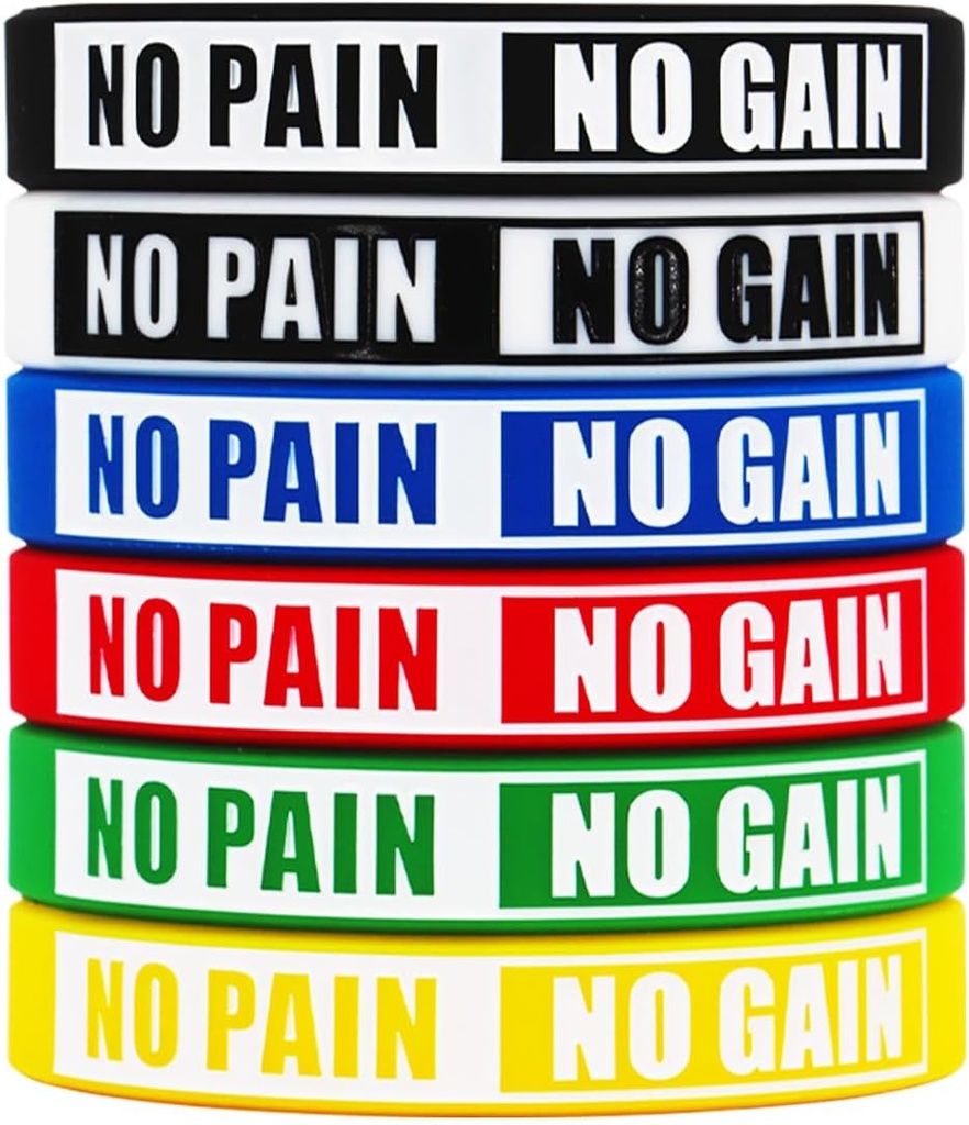 No Pain No Gain bracelets Motivational Bulk 영감 실리콘 피트니스 팔찌 스트레치 Unisex 스포츠 팔찌 대 청소년 남성 여성