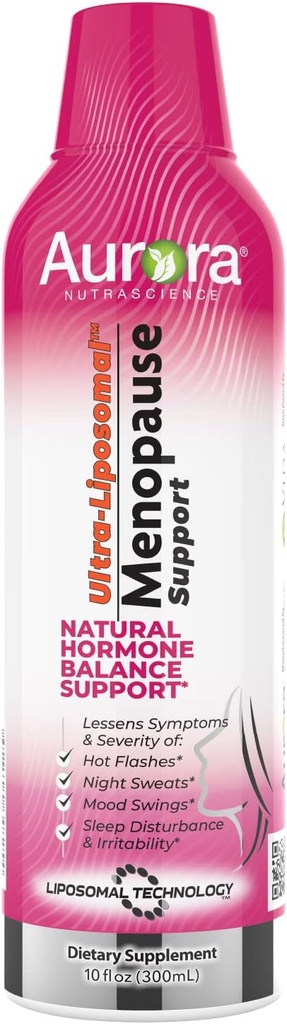 오로라 Nutrascience Ultra-Liposomal Menopause는 임상적으로 입증된 EstroG-100를 가진 지원 Menopause & Perimenopause 증상, 뜨거운 섬광, 밤 땀, 무드 스윙, 30의 서빙, 10의 fl oz를 감소시키기 위하여