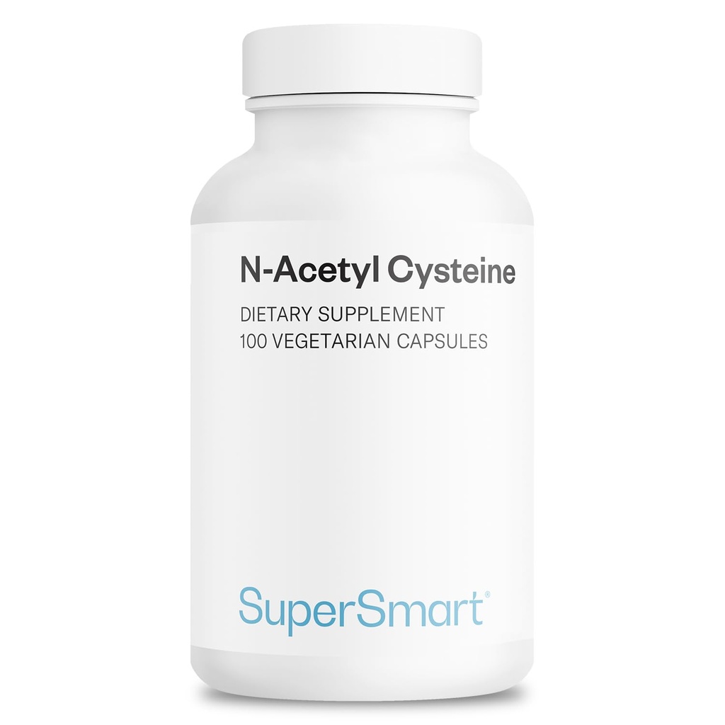 Supersmart - NAC N-Acetyl Cysteine 일 당 1800 mg - 아미노산 - 산화제 & 노화 방지 보충교재 - 글루타티온 전구체 | 비 GMO & 글루텐 - 100 채식 캡슐