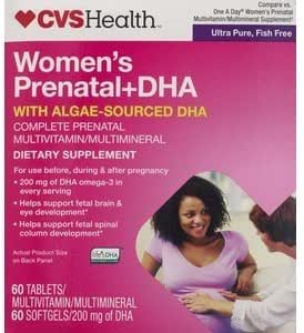 CVS DHA Prenatal Multivitamin 2 단계 프로그램 정제 - 60 일