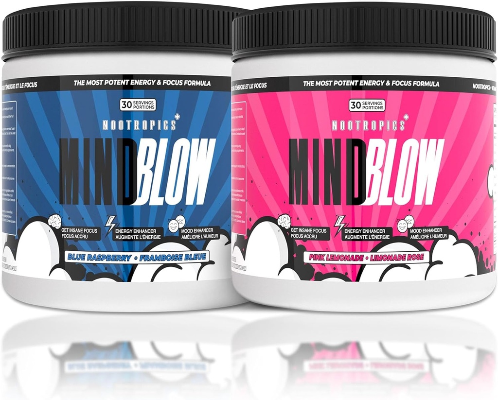 Mind Blow - Nootropics Cocktail for Energy, Focus and Happiness for Students, Entrepreneurs, Hard Workers & 게이머 (30 인분)