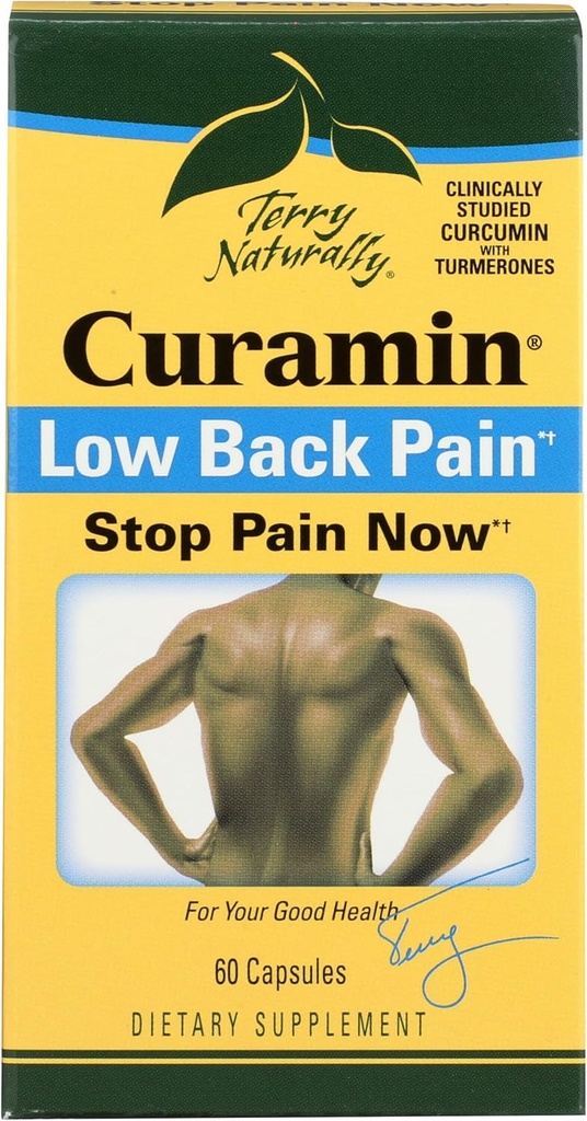 Terry Naturally Curamin Low Back Pain - 60 Vegan 캡슐 - 대상 릴리프 보충, 건강한 연골 및 편안함 - Non-GMO, 글루텐 - 무료 - 20 서빙