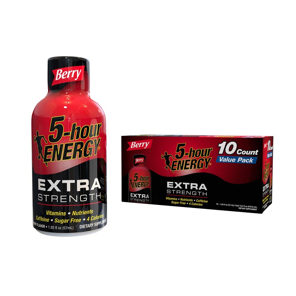 5 시간 ENERGY® 샷, 추가 강도, 베리, 10 팩