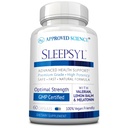 승인 과학 Sleepsyl - 수면 보충 - Valerian 뿌리, 레몬 Balm, Melatonin, Chamomile, L-Ornithine - Vegan, 60 캡슐