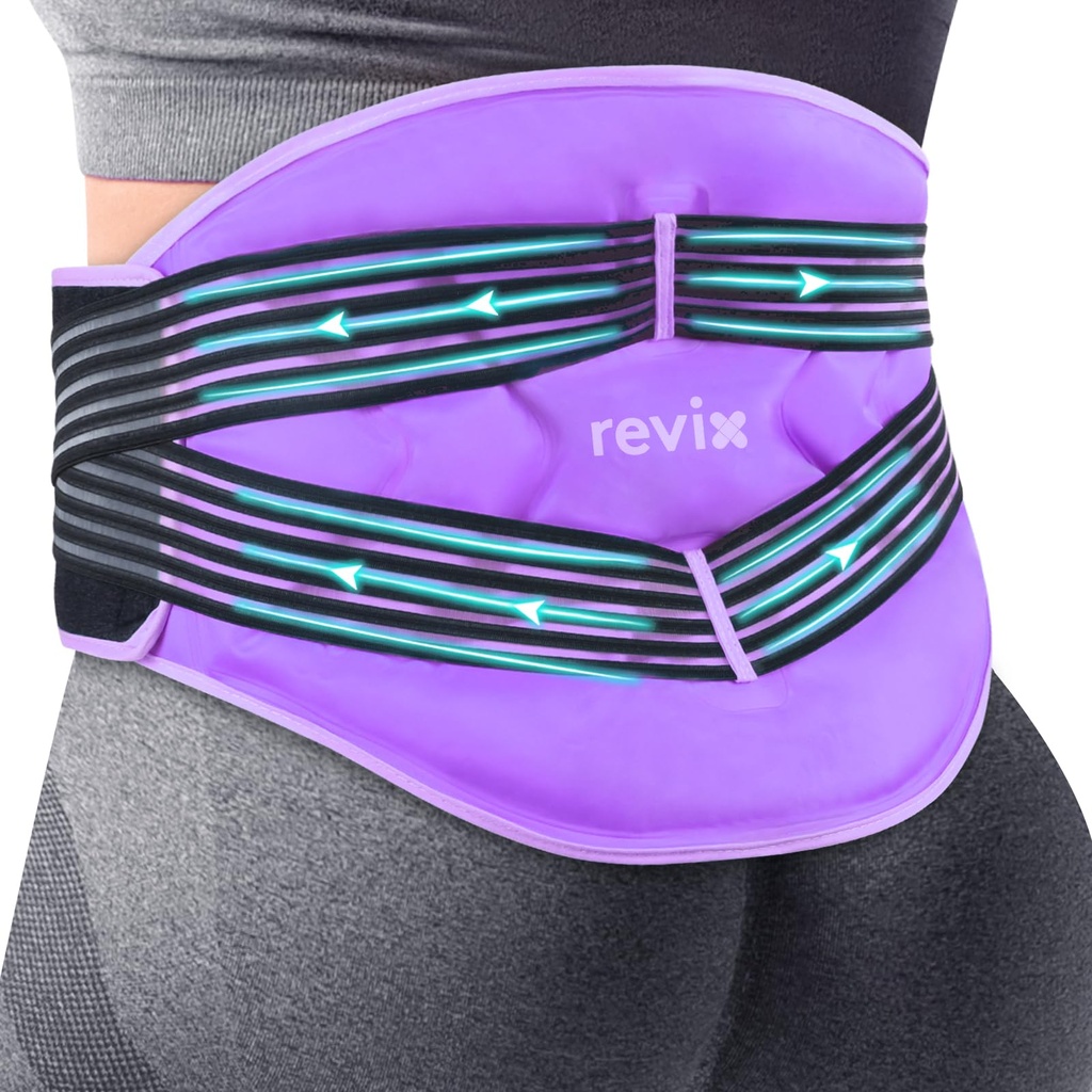 Reusable 압축 결박을 가진 큰 뒤 얼음 팩, Lumbar, Sciatic Nerve, 연약한 견면 벨벳 안대기, 찬 압착 치료를 위한 조정가능한 더 낮은 뒤 얼음 포장