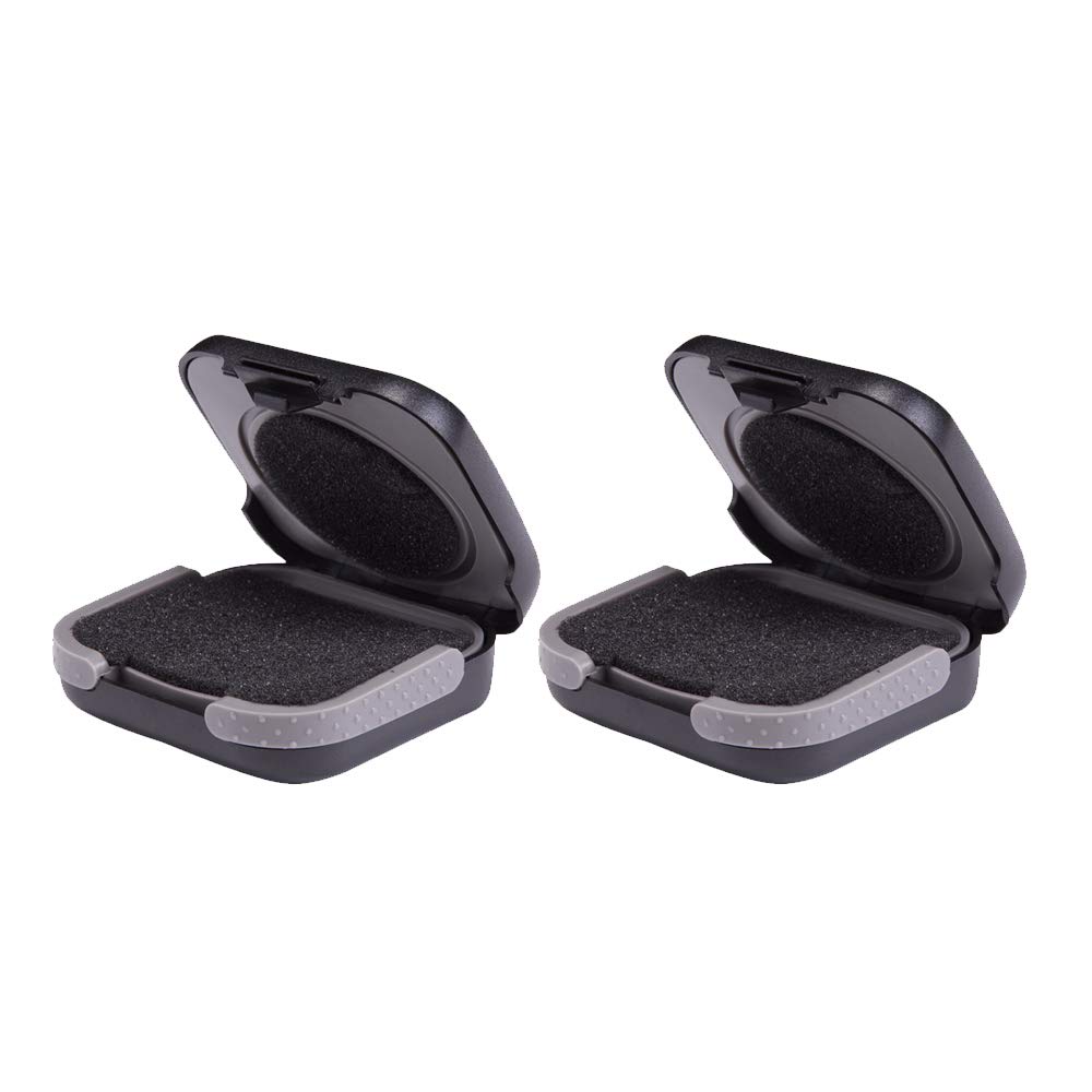 SOUNDLINK 보청기 스토리지 케이스 하드 - CIC, ITC, BTE ABS Black (2 개 팩)에 대한 작은 홀더를 운반 보조 보조 보조 상자