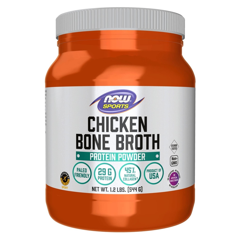 이제 식품 스포츠 영양, 프리미엄 품질의 닭 뼈 추출물, 1.2-Pound로 만든 닭 뼈 Broth 분말