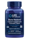 생활 연장 뼈 Restore 칼슘 보충교재 Chewable 정제, 뼈 건강 보충교재, 칼슘, 비타민 D, 무기물, 글루텐 자유로운, 비 GMO의 60의 정제