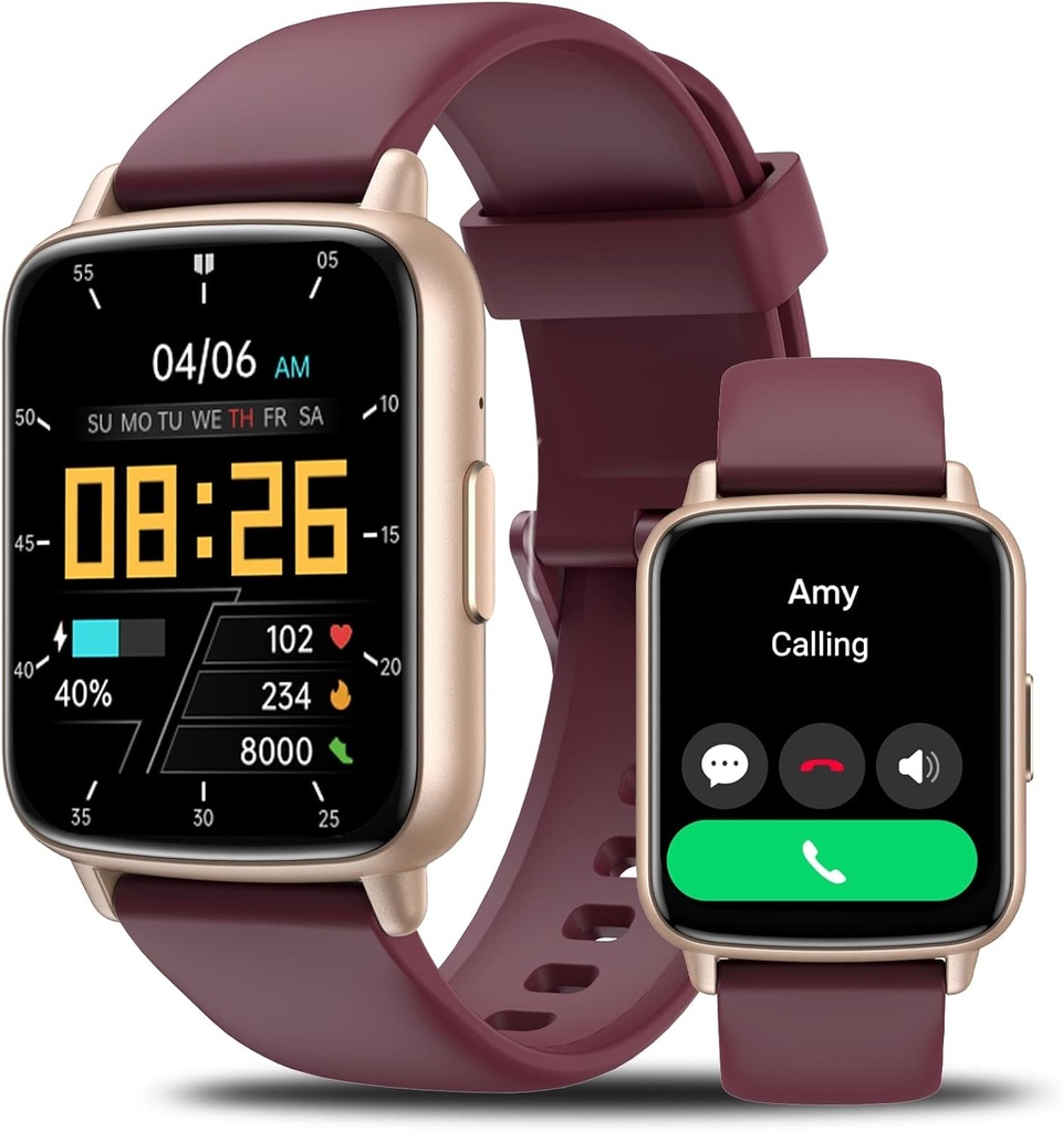 남자 여자 46mm HD AI 음성 보조 Smar twatch (Answer/Make Calls), 심장 박동 추적, 수면 모니터, 피트니스 트래커, 안드로이드 아이폰 삼성 호환 IP68 Smartwatch에 대 한 스마트 시계