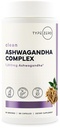 유형 Zero KSM-66 Ashwagandha 뿌리 추출물 1,200mg, 60 서빙 - 심황, Rhodiola Rosea 및 BioPerine Black Pepper Extract - 180 Veggie Caps