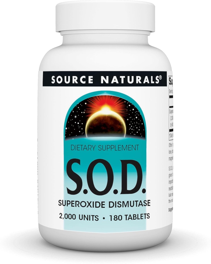 Source Naturals S-O-D, Superoxide Dismutase - 다이어트 보충 - 180 정제