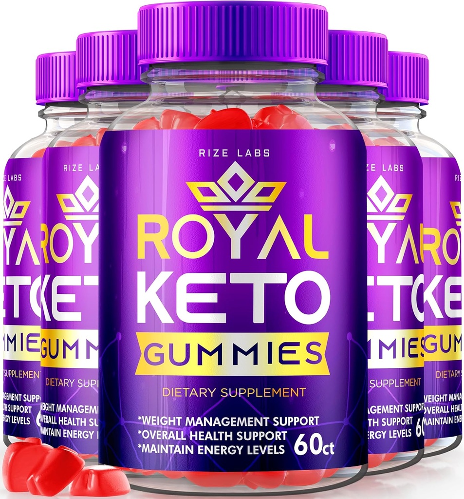 rize 실험실 - Royal Keto Gummies - Belly Fat & Weight Loss Diet를위한 ACV 유기 지원, 남자 및 여성용 Apple Cider Vinegar Extra Strength Gummies (300 Gummies) (팩 5)