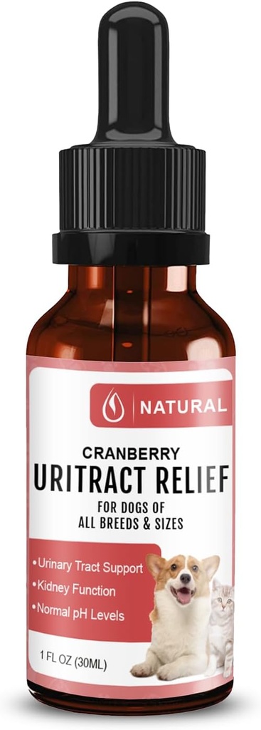 개 UTI 치료 | 애완 동물 건강 및 UTI 케어 드롭 | 개를위한 크랜베리 보충 | 고양이 Urinary Tract Infection Treatment | 개를위한 방광 제어