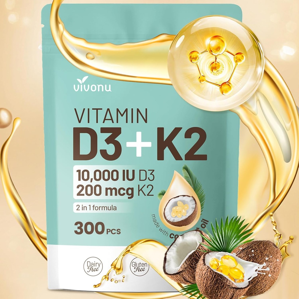 비타민 D3 10000 iu 플러스 K2 (MK-7) 200 mcg