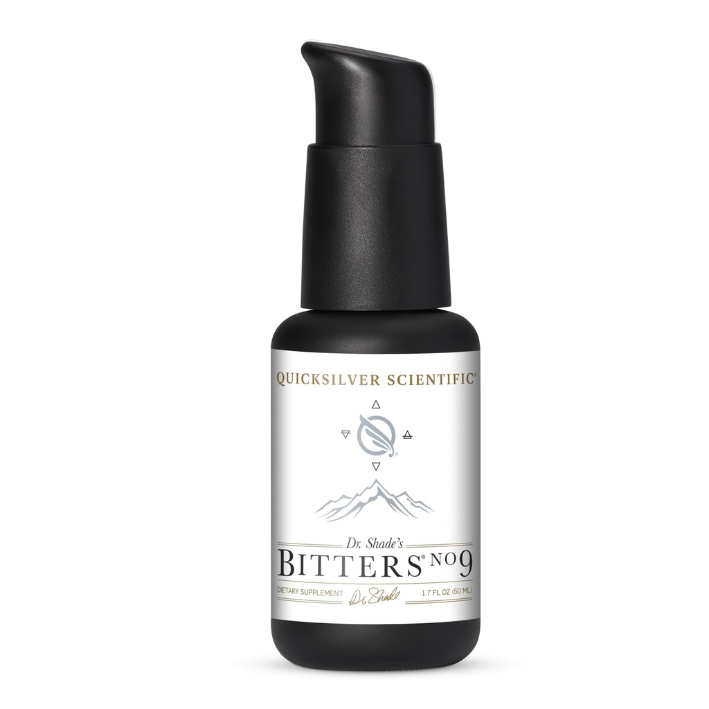 Quicksilver Scientific Dr. Shade의 Bitters No. 9 - Digestion - 우유 이틀, Burdock Root & Juniper Essential Oil과 빠른 행동 Liposomal 소화기 - 소화 지원 (50ml)