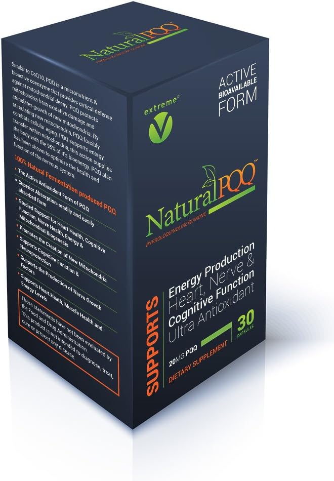NaturalPQQ - 활성 라이프 스타일을 위한 세포 에너지 - 20mg PQQ, Mitochondrial Biogenesis