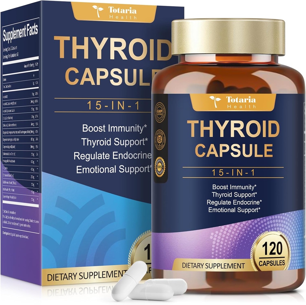 여성 및 남성 보충 복합 캡슐에 대한 갑상선 지원 - L 티로신 Bladderwracklp Ke Ashwagandha Selenium 보충제와 Iodine Thyroid 보충 - Mood 증강 인자 에너지 Blance Thyroid 수준