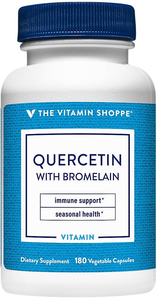 Bromelain을 가진 비타민 Shoppe Quercetin, Antioxidant는 모든 시즌 (180의 캡슐)를 위한 건강한 면역력을 지원합니다